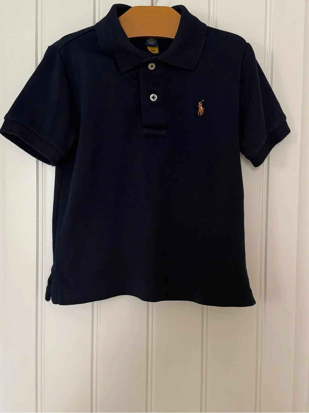 Boys Polo Ralph Lauren Soft Cotton Polo Shirt Size 2 Navy Blue Classic Preppy